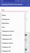 cooking volume conversion:teaspoon milliliter screenshot 1