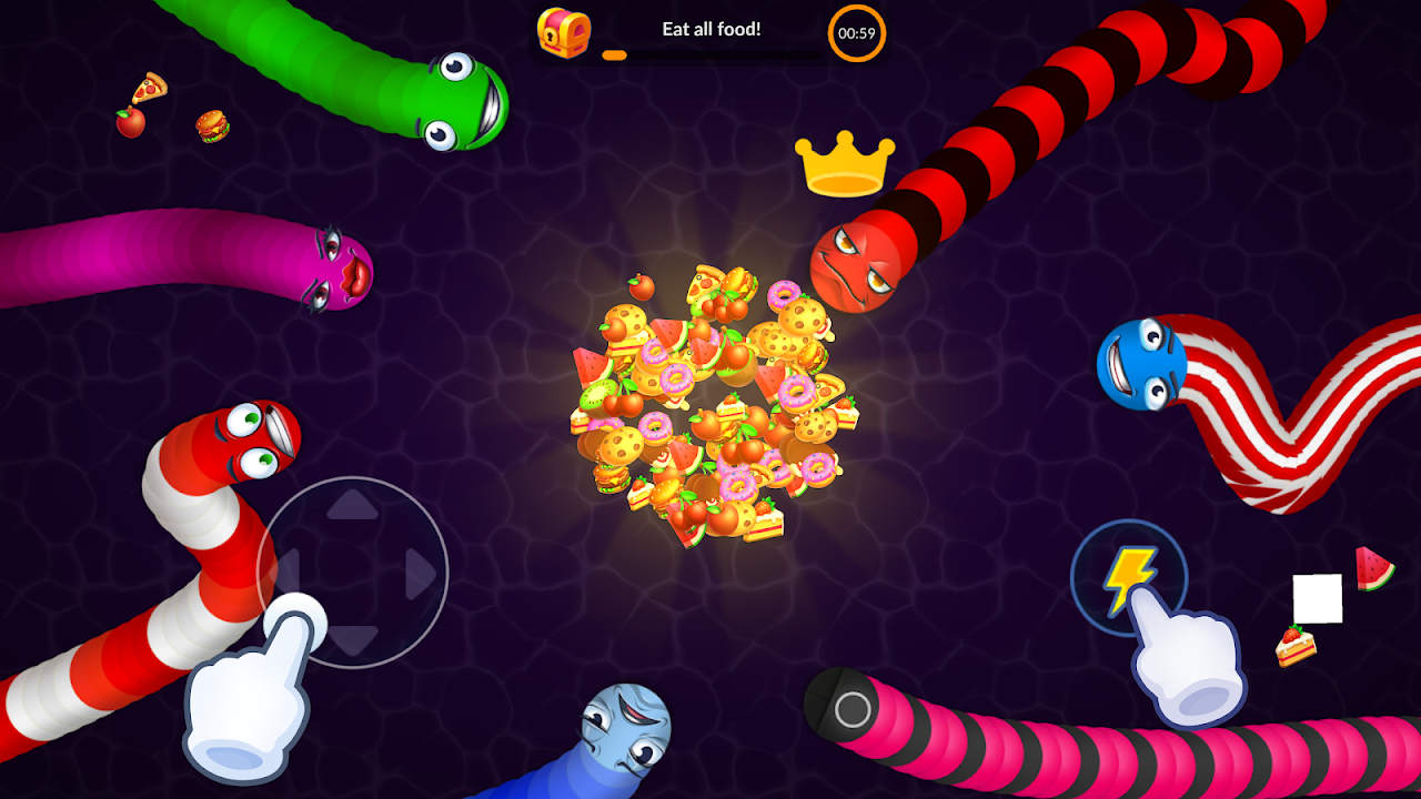 SNAKE VS WORMS - Play Online for Free!