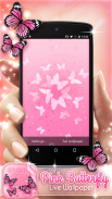 Pink Butterfly Live Wallpaper screenshot 0