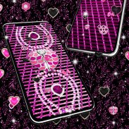 Black pink glitter wallpapers screenshot 5