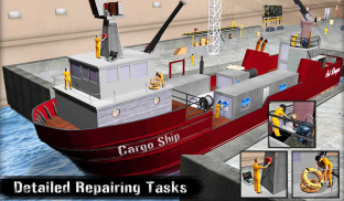 Crucero Barco Mecánico Simulador: Taller Garaje 3D screenshot 10