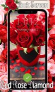 Red Rose Diamond Lock Screen Pattern & Passcode screenshot 5