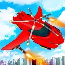Flying Car Robot Games 3D icon