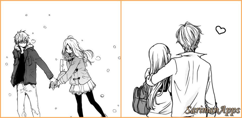 Cute Anime Couple Sketch GIF | GIFDB.com