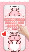 Theme Pink Cute Hippo screenshot 1