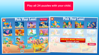 Mermaid Princess Puzzles Free! screenshot 3