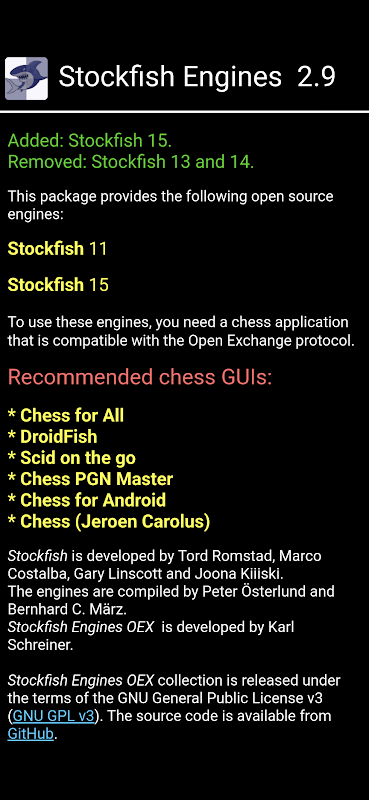 Stockfish Engines OEX - APK Download for Android