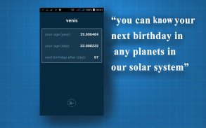 Calculate your age in the other planets screenshot 2