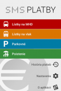 SMS platby - MHD, parkovne screenshot 0