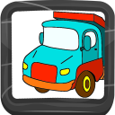 Truck Coloring Book Icon