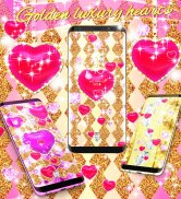 Golden diamond heart wallpaper screenshot 2