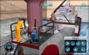 Crucero Barco Mecánico Simulador: Taller Garaje 3D screenshot 9