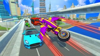 Flying Robot Motor Bike Game screenshot 3