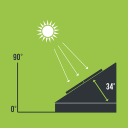 Optimum Tilt Angle For Solar PV Panel Icon