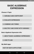 Basic Algebraic Expression screenshot 0