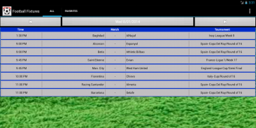 Football Fixtures screenshot 1