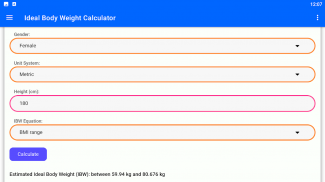 Ideal Body Weight Calculator screenshot 12
