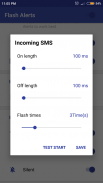 Flash alerts on call and sms screenshot 1