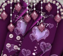 Glitter Violet Silver Luxury Theme screenshot 0