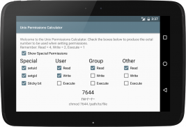 Unix/Linux Permissions Calculator screenshot 3