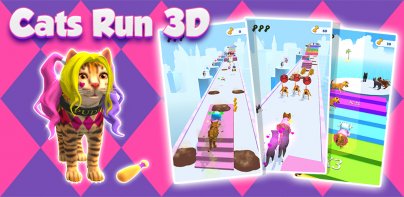 Cats run 3D