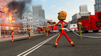 Stickman Fire Truck Simulator screenshot 0