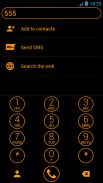 Dialer Circle BlackOrange Skin screenshot 2