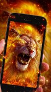 Fiery Roar Lion Live Wallpaper screenshot 4