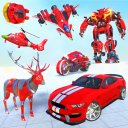 Flying Jet war robot Transform Game Icon