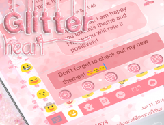 SMS Messages Glitter Heart Theme screenshot 5