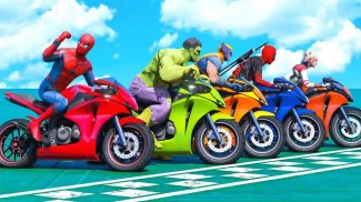 Superhero Bike Taxi Driving Sim Games 3D Taxi Game screenshot 2