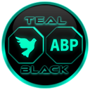 Flat Black and Teal Icon Pack Free icon