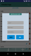 Vokabel-App   Learn the new words simply ! screenshot 1