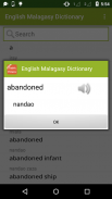 English to Malagasy Dictionary screenshot 1