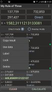 Rule of Three - Calculator screenshot 0