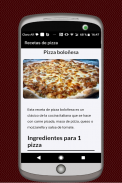 Pizza Recipe App in Spanish screenshot 2