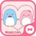 Симпатичные обои Couple Wallpaper: Penguins