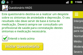 Ansiedade e/ou depressão? HADS screenshot 1