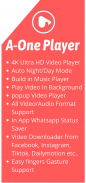 A-One All Format Video & Audio Player | Downloader screenshot 1