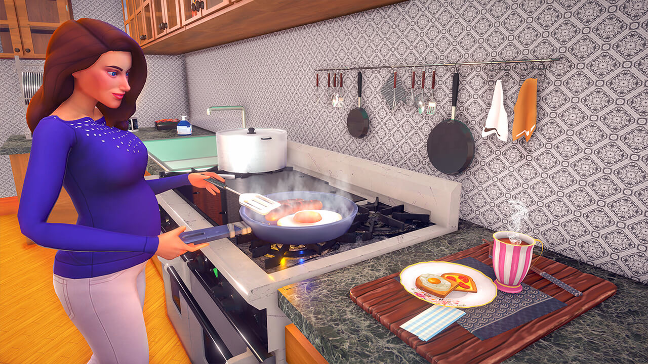 Pregnant Mother Simulator Game android iOS apk download for free