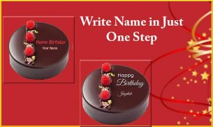 Escriba un nombre elegante en la torta  cumpleaños screenshot 0
