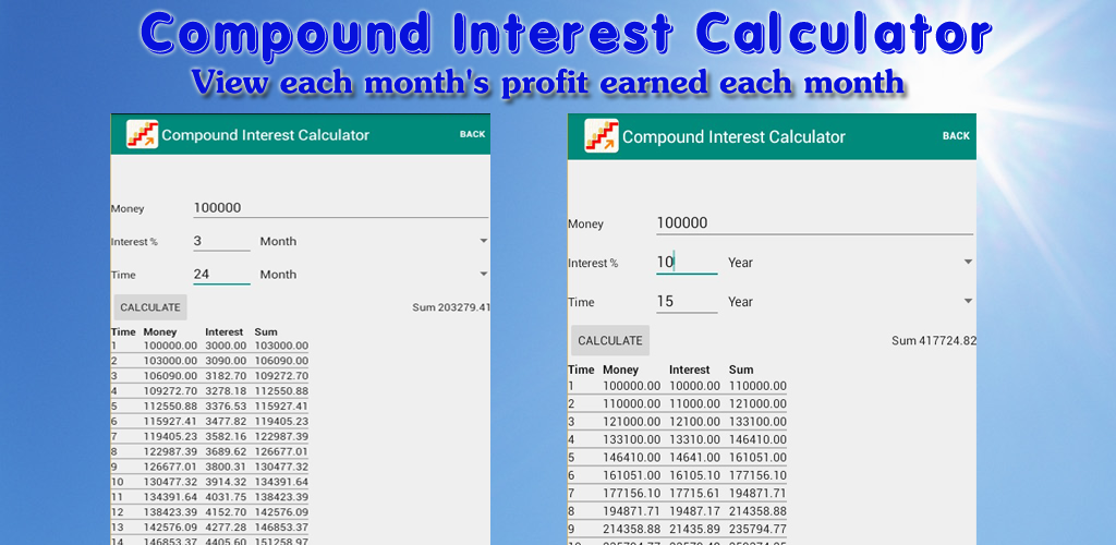 Compound interest calculator. Сложные вычисления на калькуляторе.