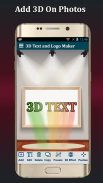 3D Texto Editor Foto Lite-3D Logotipo  & 3D Nome screenshot 3