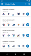 Blue Koala Stitch Stickers For WhatsApp  2020 screenshot 5