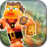 Cartoon 3D Adventure Running in Clash of Clans Heroes Block Minecraft Skins