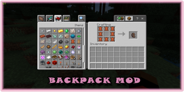 Minecraft के लिए बैकपैक मॉड screenshot 0