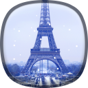 Tuyết ở Paris Hình nền sống Icon
