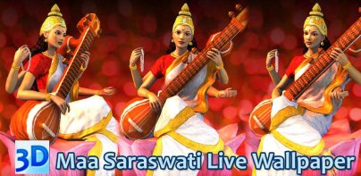 3D Saraswati Live Wallpaper