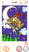 Adult Halloween Glitter Color By Number Book Free screenshot 4