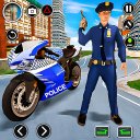 US Police Motor Bike Chase Icon